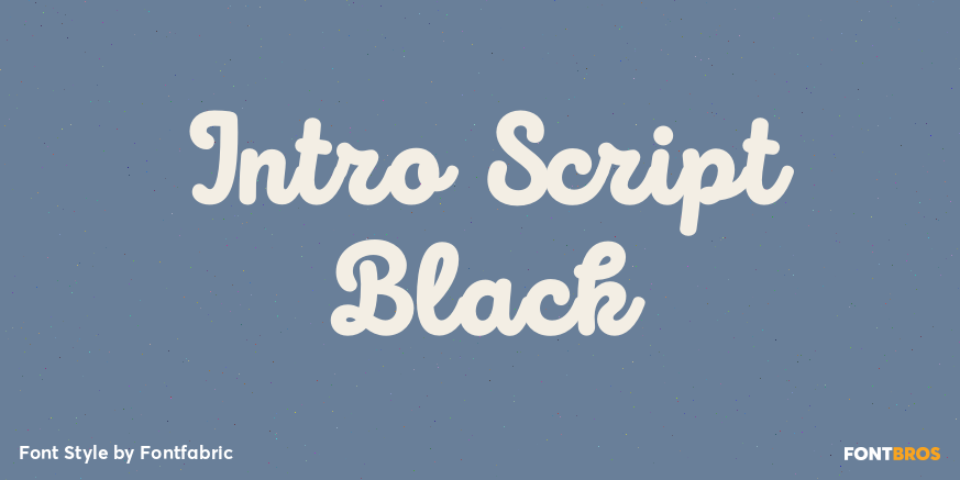 Intro Script Black Font Poster #1