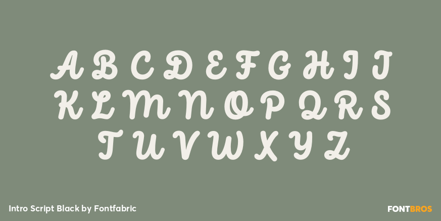 Intro Script Black Font Poster #2