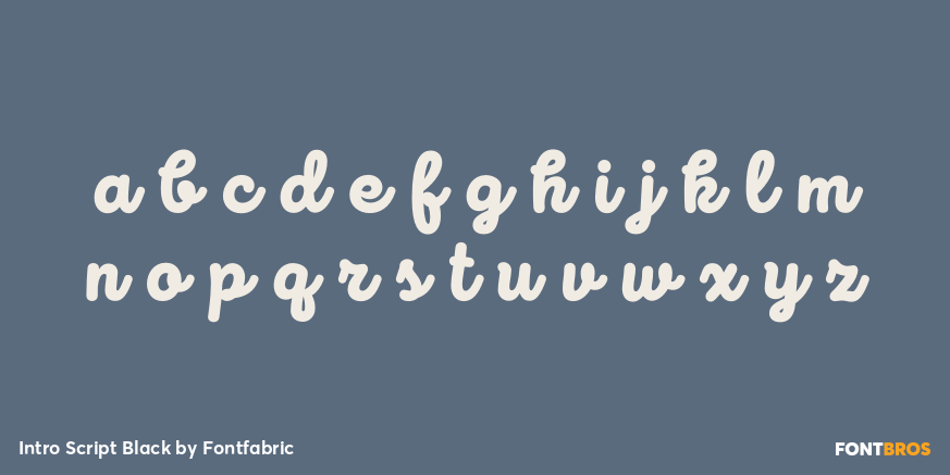 Intro Script Black Font Poster #3