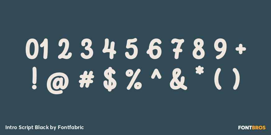 Intro Script Black Font Poster #4