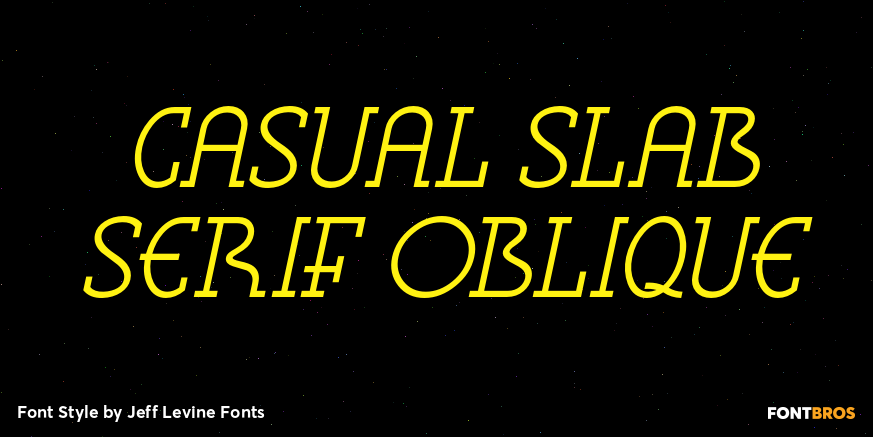Casual Slab Serif Oblique Poster