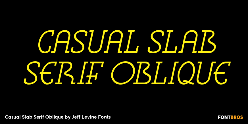 Casual Slab Serif Oblique Poster