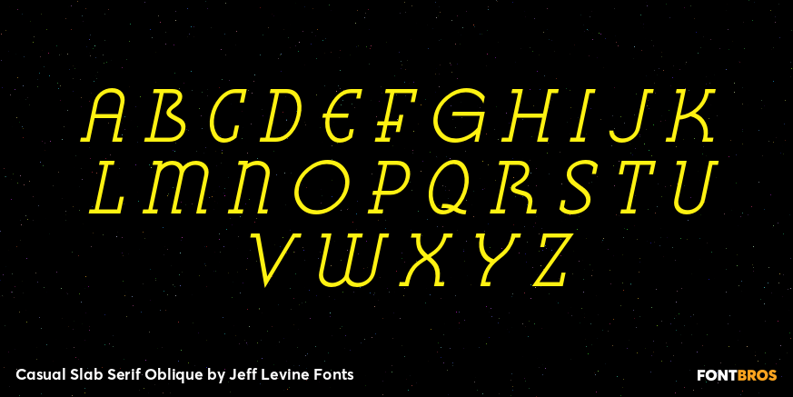 Casual Slab Serif Oblique Font Poster #1