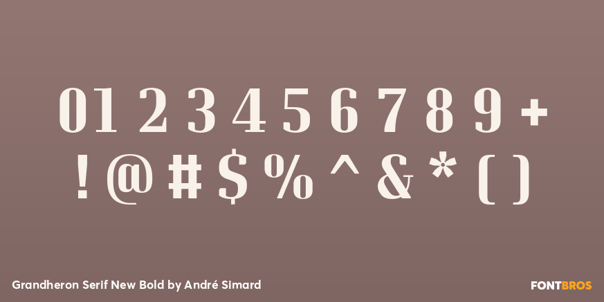 Grandheron Serif New Bold Font Poster #4