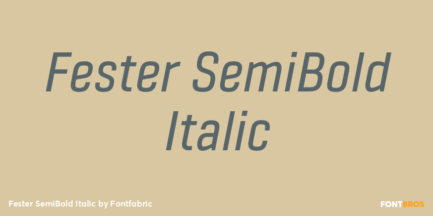 Fester SemiBold Italic Font Poster #1