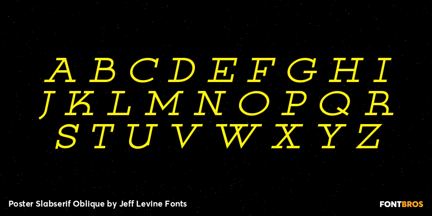 Poster Slabserif Oblique Font Poster #2
