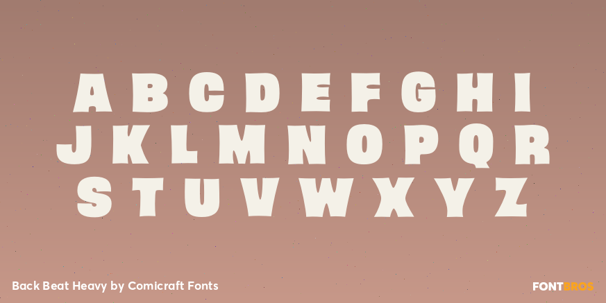 Back Beat Heavy Font Poster #2