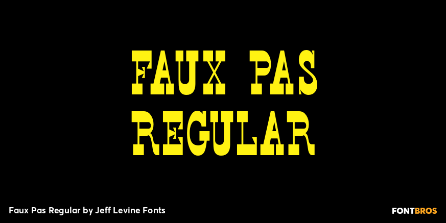 Faux Pas Regular Font Poster #1