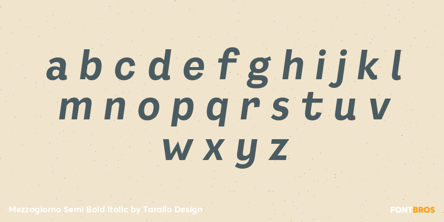 Mezzogiorno Semi Bold Italic Font Poster #3