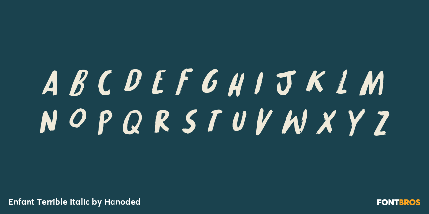 Enfant Terrible Italic Font Poster #2