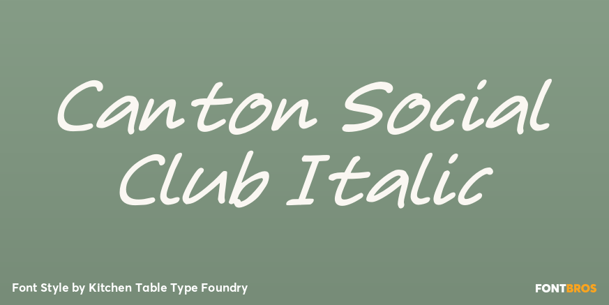 Canton Social Club Italic Poster
