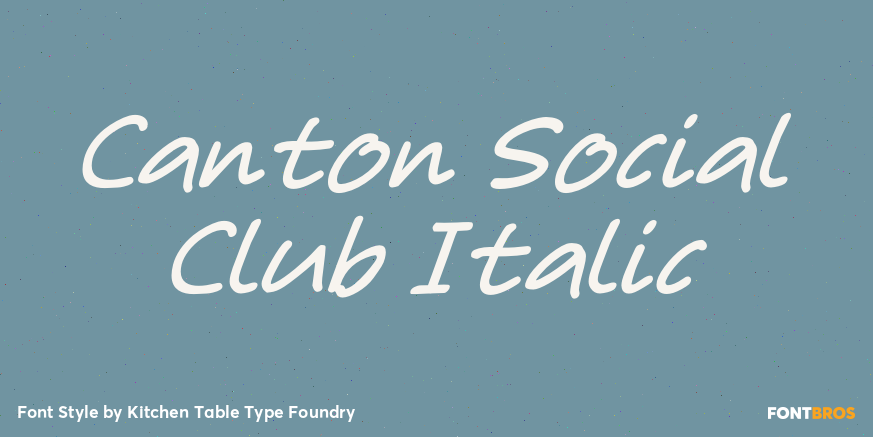 Canton Social Club Italic Poster
