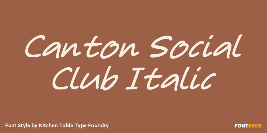 Canton Social Club Italic Poster