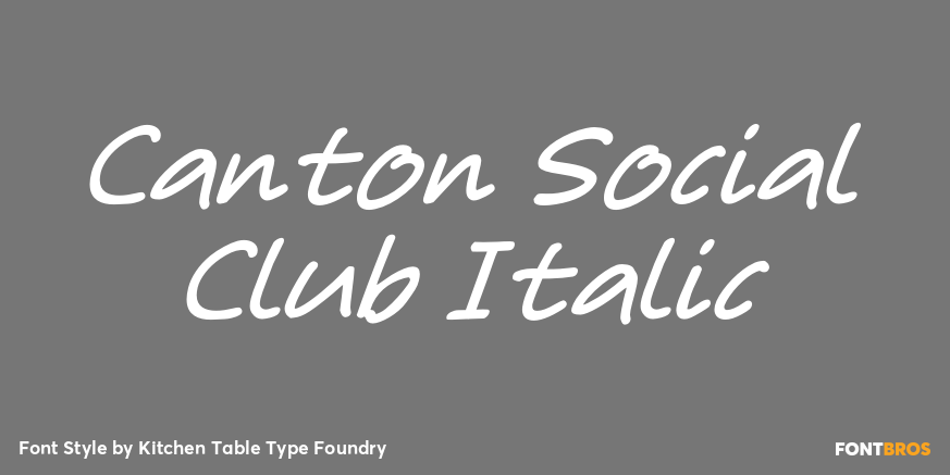 Canton Social Club Italic Poster