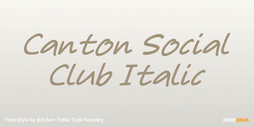 Canton Social Club Italic Poster