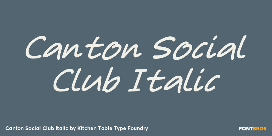 Canton Social Club Italic Poster