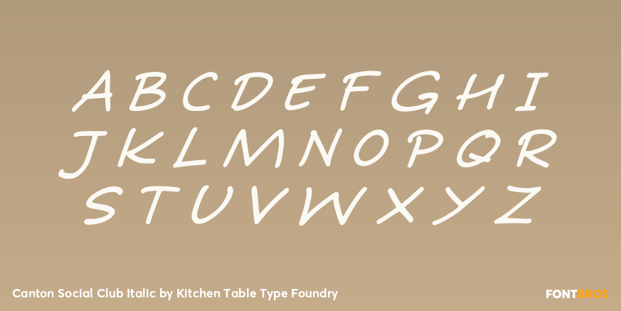 Canton Social Club Italic Font Poster #1