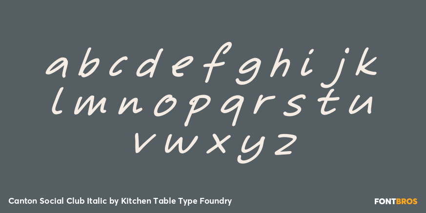 Canton Social Club Italic Font Poster #1