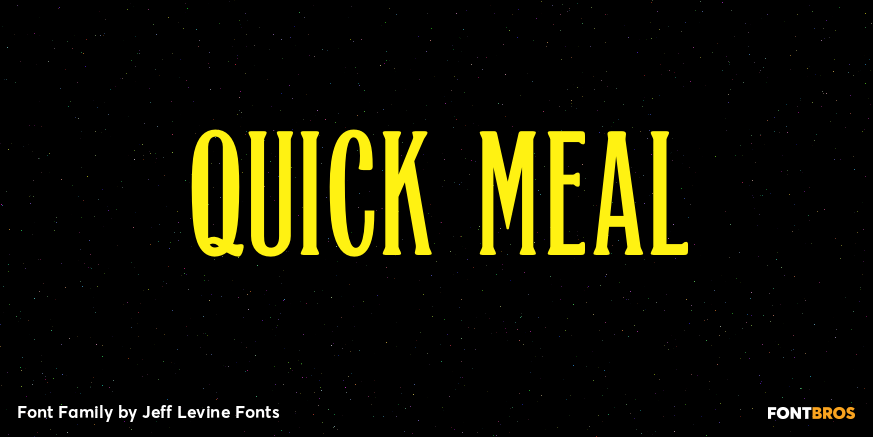 Quick Meal Font Poster