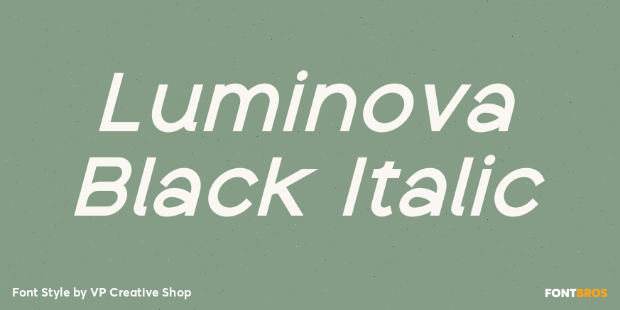 Luminova Black Italic Font Poster #1