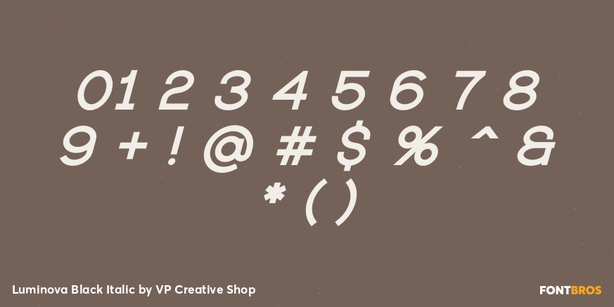 Luminova Black Italic Font Poster #1