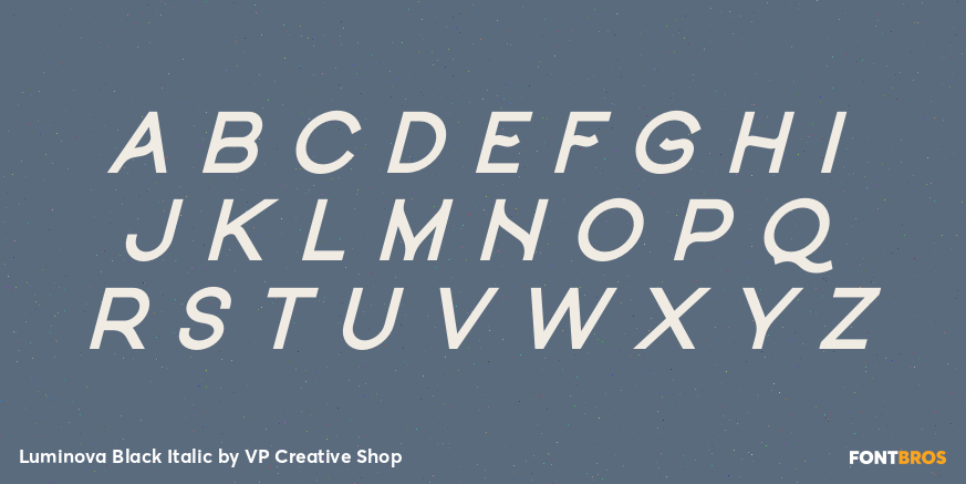 Luminova Black Italic Font Poster #1