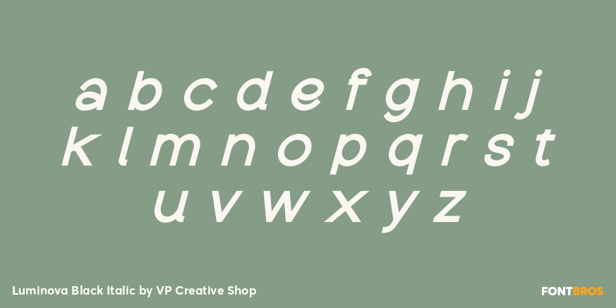 Luminova Black Italic Font Poster #1