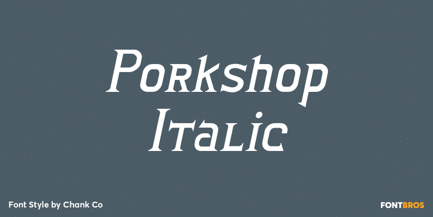 Porkshop Italic Poster