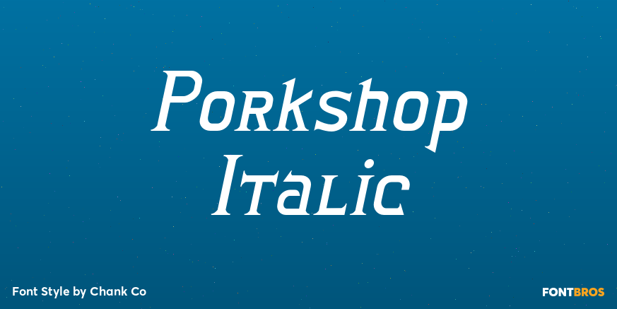 Porkshop Italic Poster