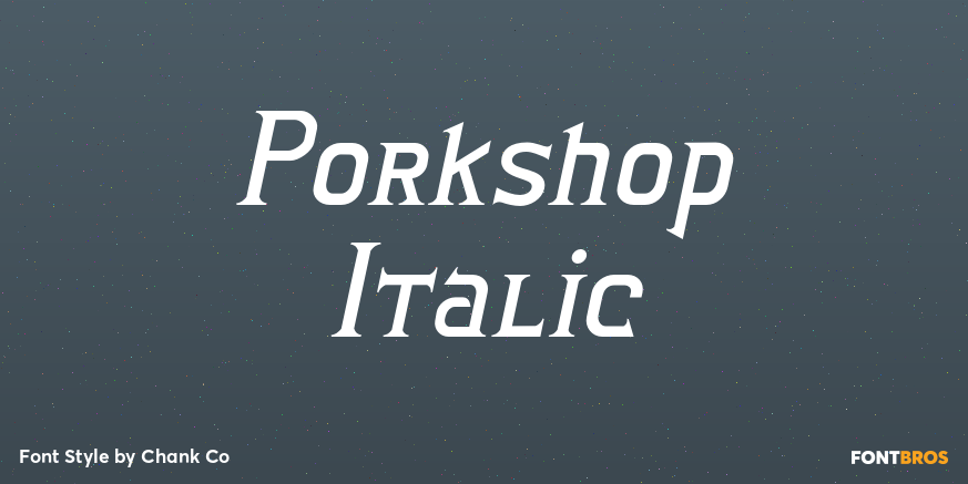 Porkshop Italic Poster