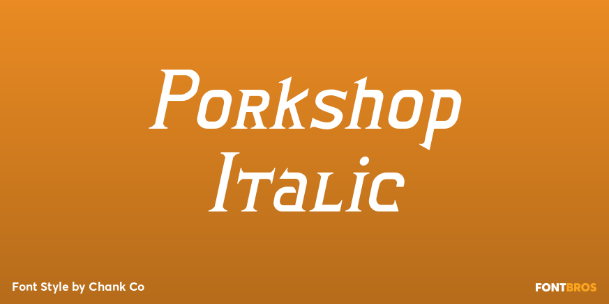 Porkshop Italic Poster