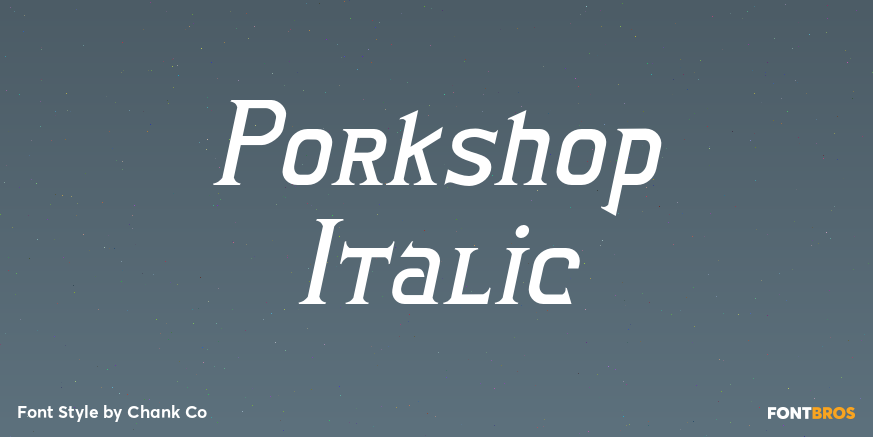 Porkshop Italic Poster