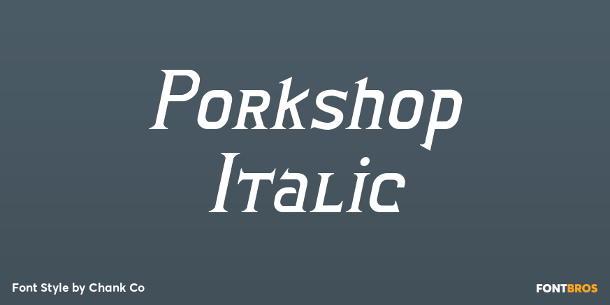 Porkshop Italic Poster