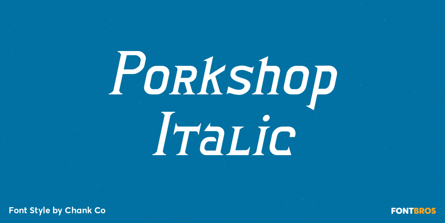 Porkshop Italic Poster