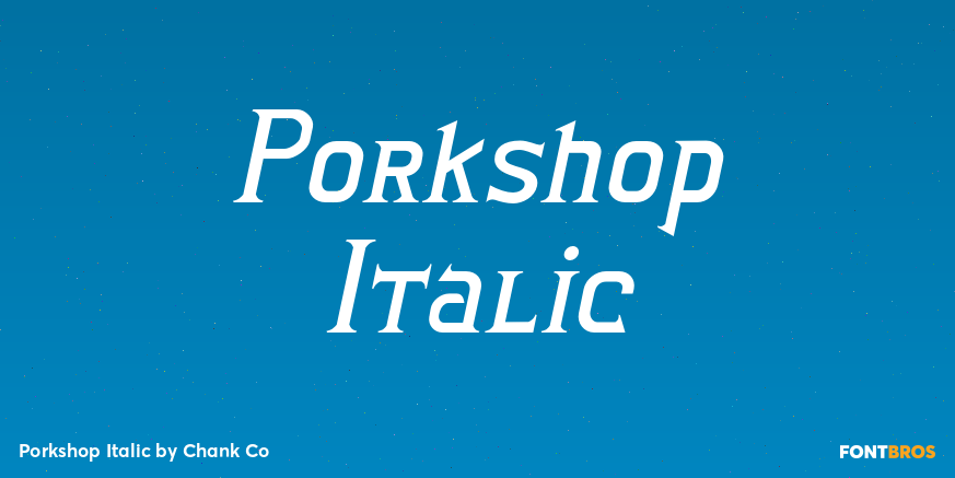 Porkshop Italic Poster