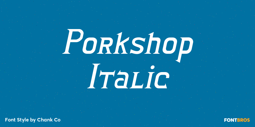 Porkshop Italic Poster