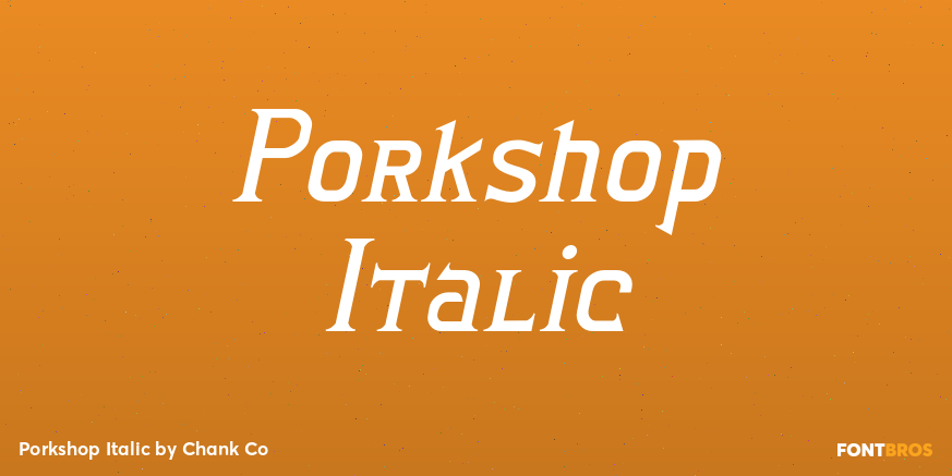 Porkshop Italic Poster