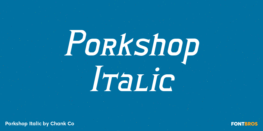 Porkshop Italic Poster