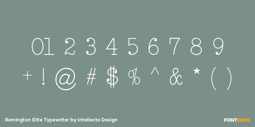 Remington Elite Typewriter Font Poster #1