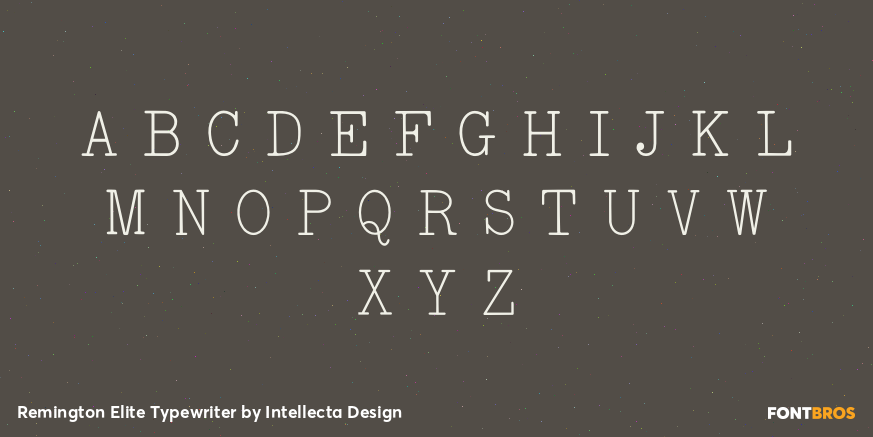Remington Elite Typewriter Font Poster #2