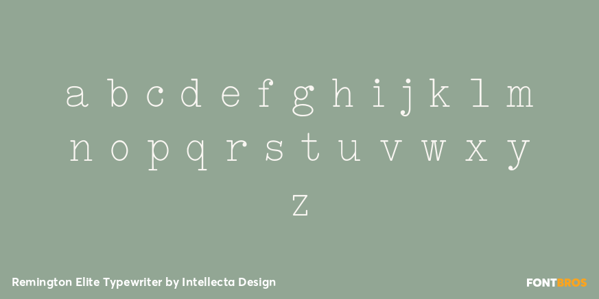Remington Elite Typewriter Font Poster #3