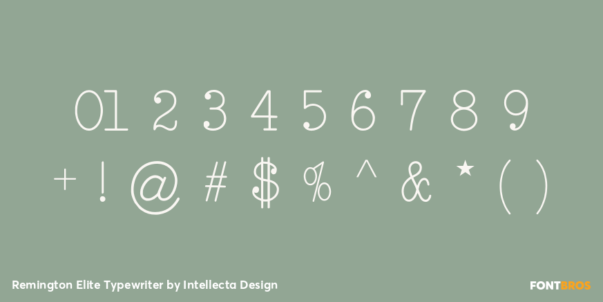 Remington Elite Typewriter Font Poster #4