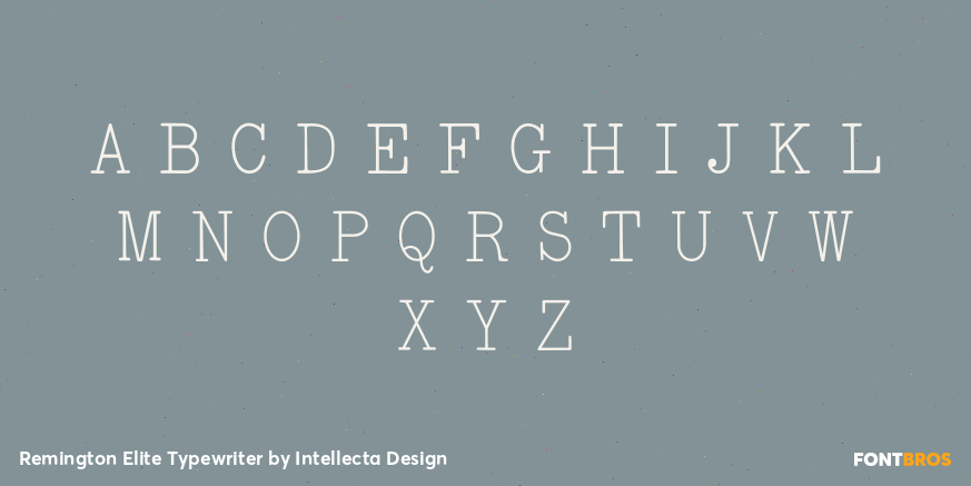 Remington Elite Typewriter Font Poster #1