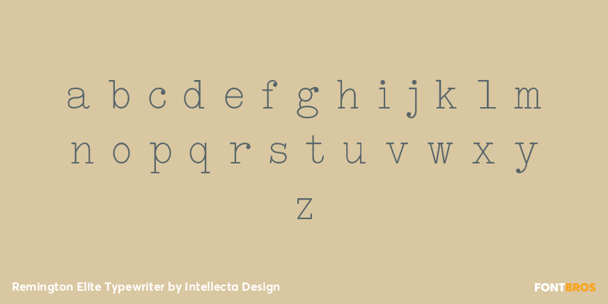 Remington Elite Typewriter Font Poster #1