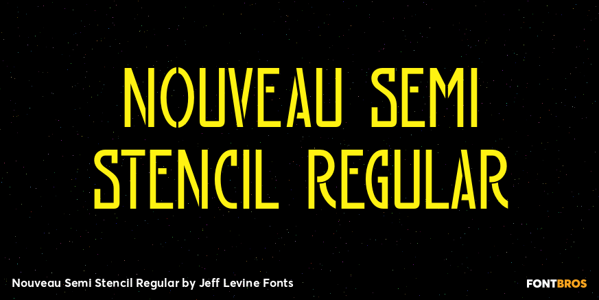 Nouveau Semi Stencil Regular Font Poster #1