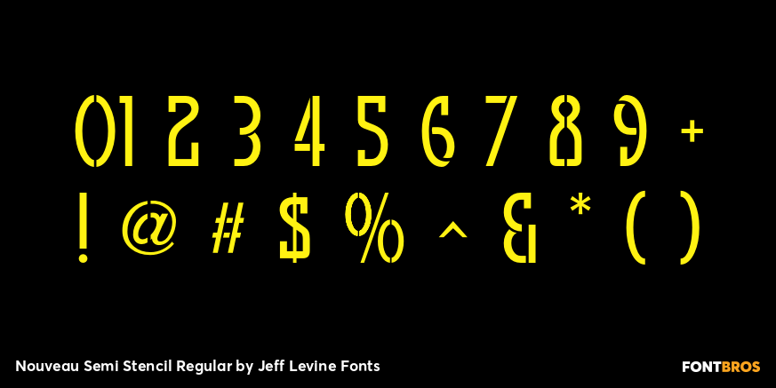 Nouveau Semi Stencil Regular Font Poster #4