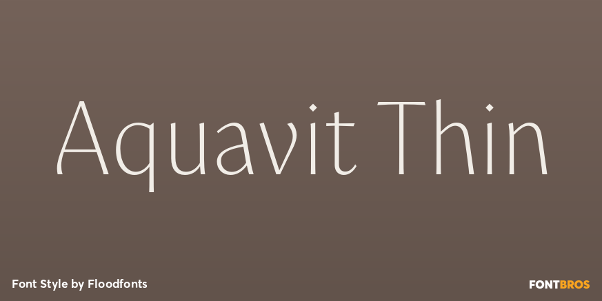 Aquavit Thin Font Poster #1