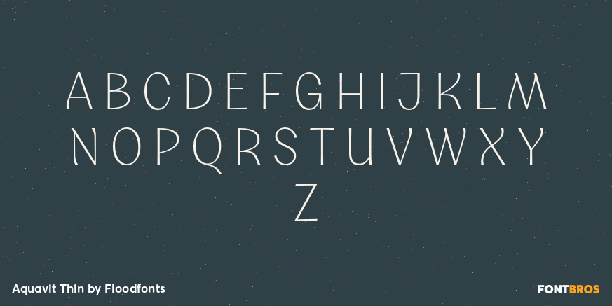 Aquavit Thin Font Poster #1