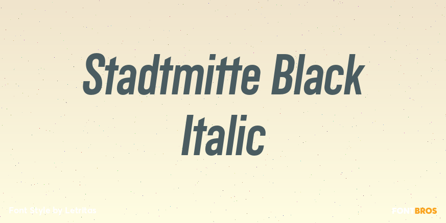 Stadtmitte Black Italic Font Poster #1