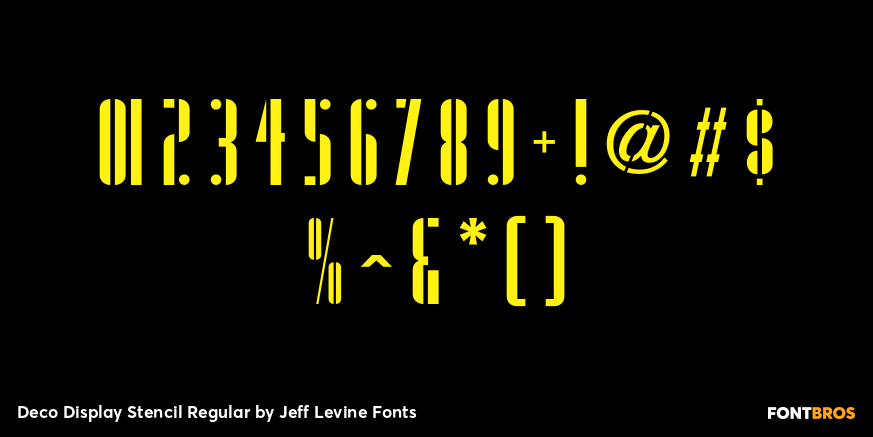 Deco Display Stencil Regular Font Poster #4